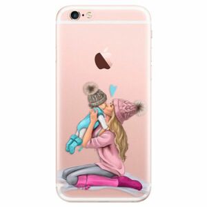Odolné silikonové pouzdro iSaprio - Kissing Mom - Blond and Boy - iPhone 6 Plus/6S Plus obraz