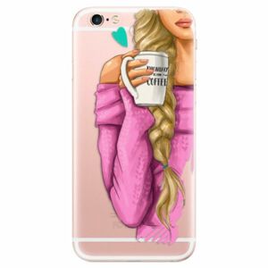 Odolné silikonové pouzdro iSaprio - My Coffe and Blond Girl - iPhone 6 Plus/6S Plus obraz