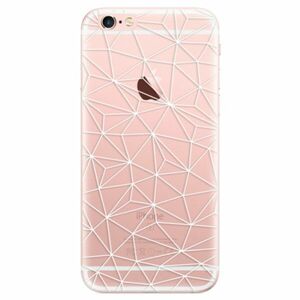 Odolné silikonové pouzdro iSaprio - Abstract Triangles 03 - white - iPhone 6 Plus/6S Plus obraz