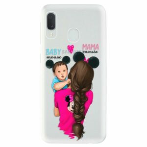 Odolné silikonové pouzdro iSaprio - Mama Mouse Brunette and Boy - Samsung Galaxy A20e obraz