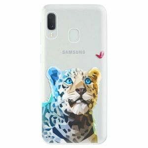 Odolné silikonové pouzdro iSaprio - Leopard With Butterfly - Samsung Galaxy A20e obraz