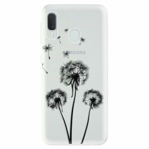 Odolné silikonové pouzdro iSaprio - Three Dandelions - black - Samsung Galaxy A20e obraz