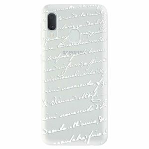 Odolné silikonové pouzdro iSaprio - Handwriting 01 - white - Samsung Galaxy A20e obraz