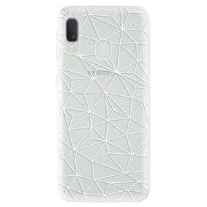 Odolné silikonové pouzdro iSaprio - Abstract Triangles 03 - white - Samsung Galaxy A20e obraz