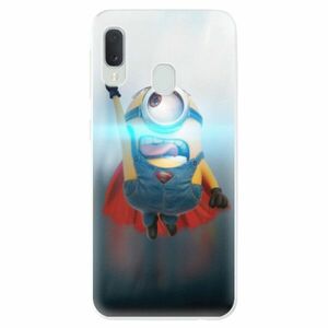 Odolné silikonové pouzdro iSaprio - Mimons Superman 02 - Samsung Galaxy A20e obraz