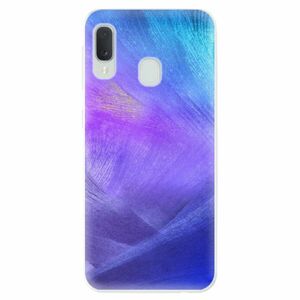 Odolné silikonové pouzdro iSaprio - Purple Feathers - Samsung Galaxy A20e obraz