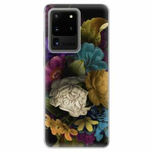 Odolné silikonové pouzdro iSaprio - Dark Flowers - Samsung Galaxy S20 Ultra obraz