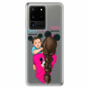 Odolné silikonové pouzdro iSaprio - Mama Mouse Brunette and Boy - Samsung Galaxy S20 Ultra obraz