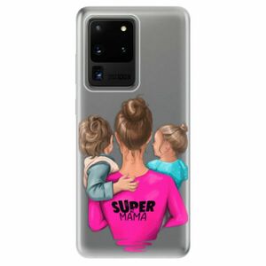 Odolné silikonové pouzdro iSaprio - Super Mama - Boy and Girl - Samsung Galaxy S20 Ultra obraz