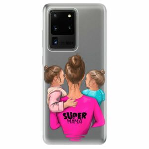 Odolné silikonové pouzdro iSaprio - Super Mama - Two Girls - Samsung Galaxy S20 Ultra obraz