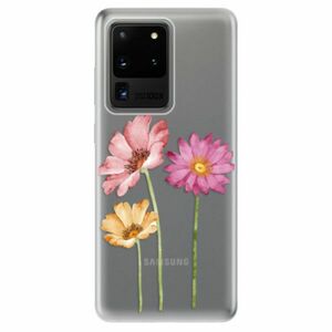 Odolné silikonové pouzdro iSaprio - Three Flowers - Samsung Galaxy S20 Ultra obraz