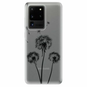 Odolné silikonové pouzdro iSaprio - Three Dandelions - black - Samsung Galaxy S20 Ultra obraz