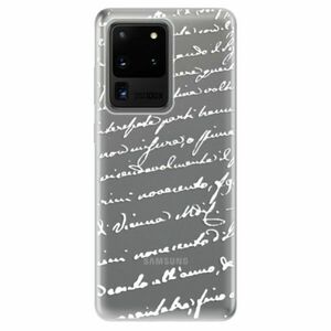 Odolné silikonové pouzdro iSaprio - Handwriting 01 - white - Samsung Galaxy S20 Ultra obraz
