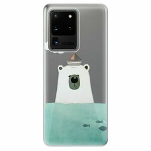Odolné silikonové pouzdro iSaprio - Bear With Boat - Samsung Galaxy S20 Ultra obraz