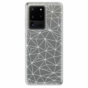 Odolné silikonové pouzdro iSaprio - Abstract Triangles 03 - white - Samsung Galaxy S20 Ultra obraz