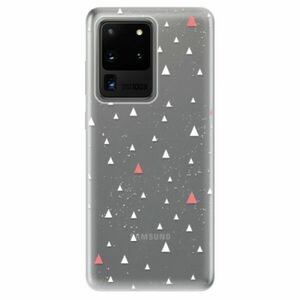 Odolné silikonové pouzdro iSaprio - Abstract Triangles 02 - white - Samsung Galaxy S20 Ultra obraz