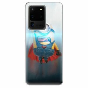 Odolné silikonové pouzdro iSaprio - Mimons Superman 02 - Samsung Galaxy S20 Ultra obraz