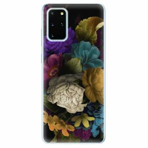 Odolné silikonové pouzdro iSaprio - Dark Flowers - Samsung Galaxy S20+ obraz