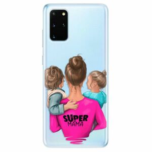 Odolné silikonové pouzdro iSaprio - Super Mama - Boy and Girl - Samsung Galaxy S20+ obraz