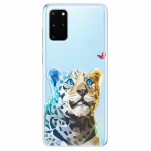 Odolné silikonové pouzdro iSaprio - Leopard With Butterfly - Samsung Galaxy S20+ obraz
