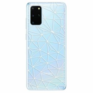 Odolné silikonové pouzdro iSaprio - Abstract Triangles 03 - white - Samsung Galaxy S20+ obraz