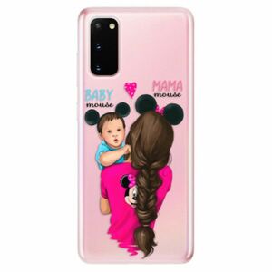 Odolné silikonové pouzdro iSaprio - Mama Mouse Brunette and Boy - Samsung Galaxy S20 obraz