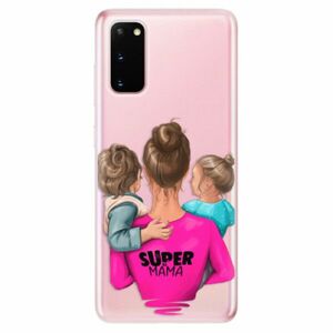 Odolné silikonové pouzdro iSaprio - Super Mama - Boy and Girl - Samsung Galaxy S20 obraz