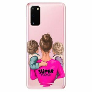 Odolné silikonové pouzdro iSaprio - Super Mama - Two Boys - Samsung Galaxy S20 obraz