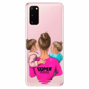 Odolné silikonové pouzdro iSaprio - Super Mama - Two Girls - Samsung Galaxy S20 obraz