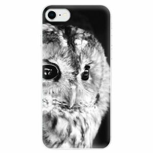 Odolné silikonové pouzdro iSaprio - BW Owl - iPhone SE 2020 obraz
