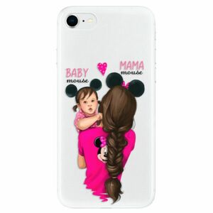 Odolné silikonové pouzdro iSaprio - Mama Mouse Brunette and Girl - iPhone SE 2020 obraz