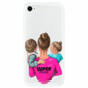 Odolné silikonové pouzdro iSaprio - Super Mama - Boy and Girl - iPhone SE 2020 obraz