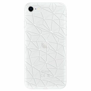 Odolné silikonové pouzdro iSaprio - Abstract Triangles 03 - white - iPhone SE 2020 obraz