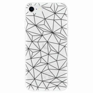 Odolné silikonové pouzdro iSaprio - Abstract Triangles 03 - black - iPhone SE 2020 obraz