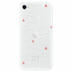 Odolné silikonové pouzdro iSaprio - Abstract Triangles 02 - white - iPhone SE 2020 obraz