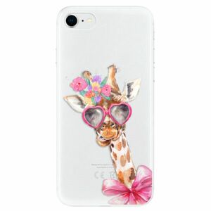 Odolné silikonové pouzdro iSaprio - Lady Giraffe - iPhone SE 2020 obraz