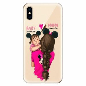 Odolné silikonové pouzdro iSaprio - Mama Mouse Brunette and Girl - iPhone XS obraz