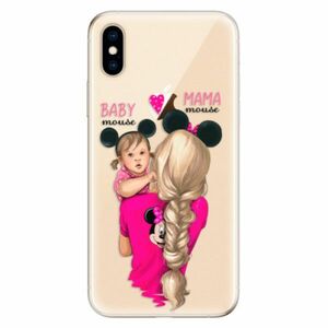 Odolné silikonové pouzdro iSaprio - Mama Mouse Blond and Girl - iPhone XS obraz