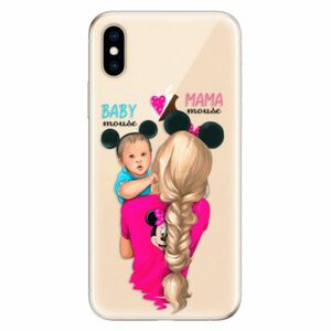 Odolné silikonové pouzdro iSaprio - Mama Mouse Blonde and Boy - iPhone XS obraz