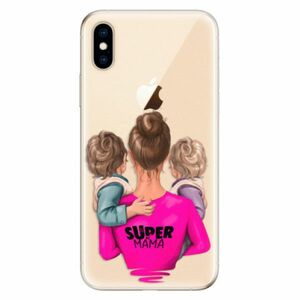 Odolné silikonové pouzdro iSaprio - Super Mama - Two Boys - iPhone XS obraz