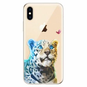 Odolné silikonové pouzdro iSaprio - Leopard With Butterfly - iPhone XS obraz