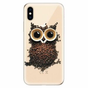Odolné silikonové pouzdro iSaprio - Owl And Coffee - iPhone XS obraz