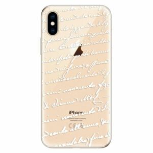 Odolné silikonové pouzdro iSaprio - Handwriting 01 - white - iPhone XS obraz
