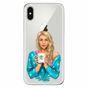 Odolné silikonové pouzdro iSaprio - Coffe Now - Blond - iPhone X obraz