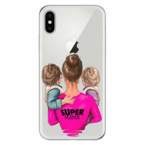 Odolné silikonové pouzdro iSaprio - Super Mama - Two Boys - iPhone X obraz