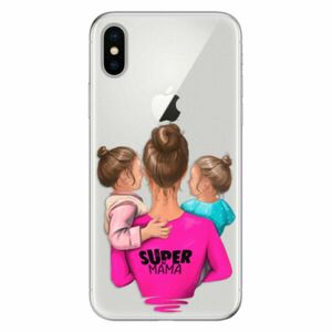 Odolné silikonové pouzdro iSaprio - Super Mama - Two Girls - iPhone X obraz