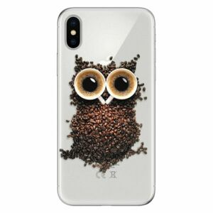 Odolné silikonové pouzdro iSaprio - Owl And Coffee - iPhone X obraz
