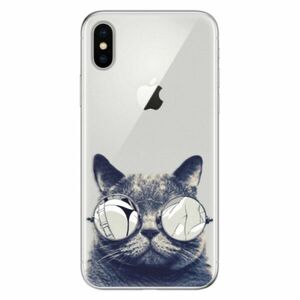 Odolné silikonové pouzdro iSaprio - Crazy Cat 01 - iPhone X obraz