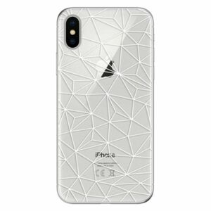 Odolné silikonové pouzdro iSaprio - Abstract Triangles 03 - white - iPhone X obraz