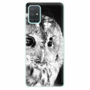Odolné silikonové pouzdro iSaprio - BW Owl - Samsung Galaxy A71 obraz